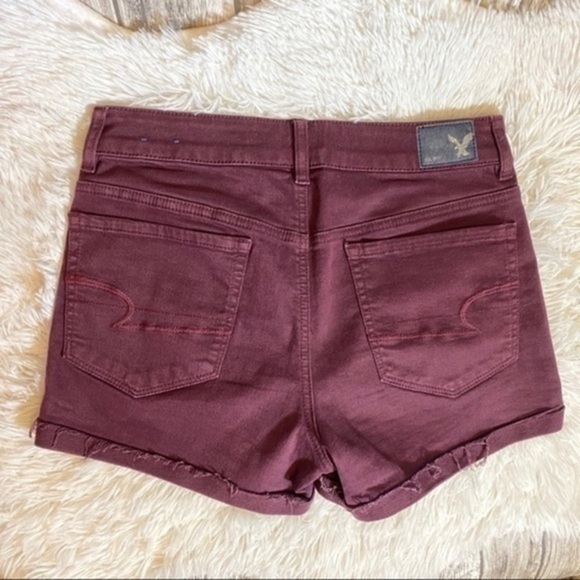 American Eagle Hi Rise Shortie Purple Denim Jean Shorts - Picture 5 of 7